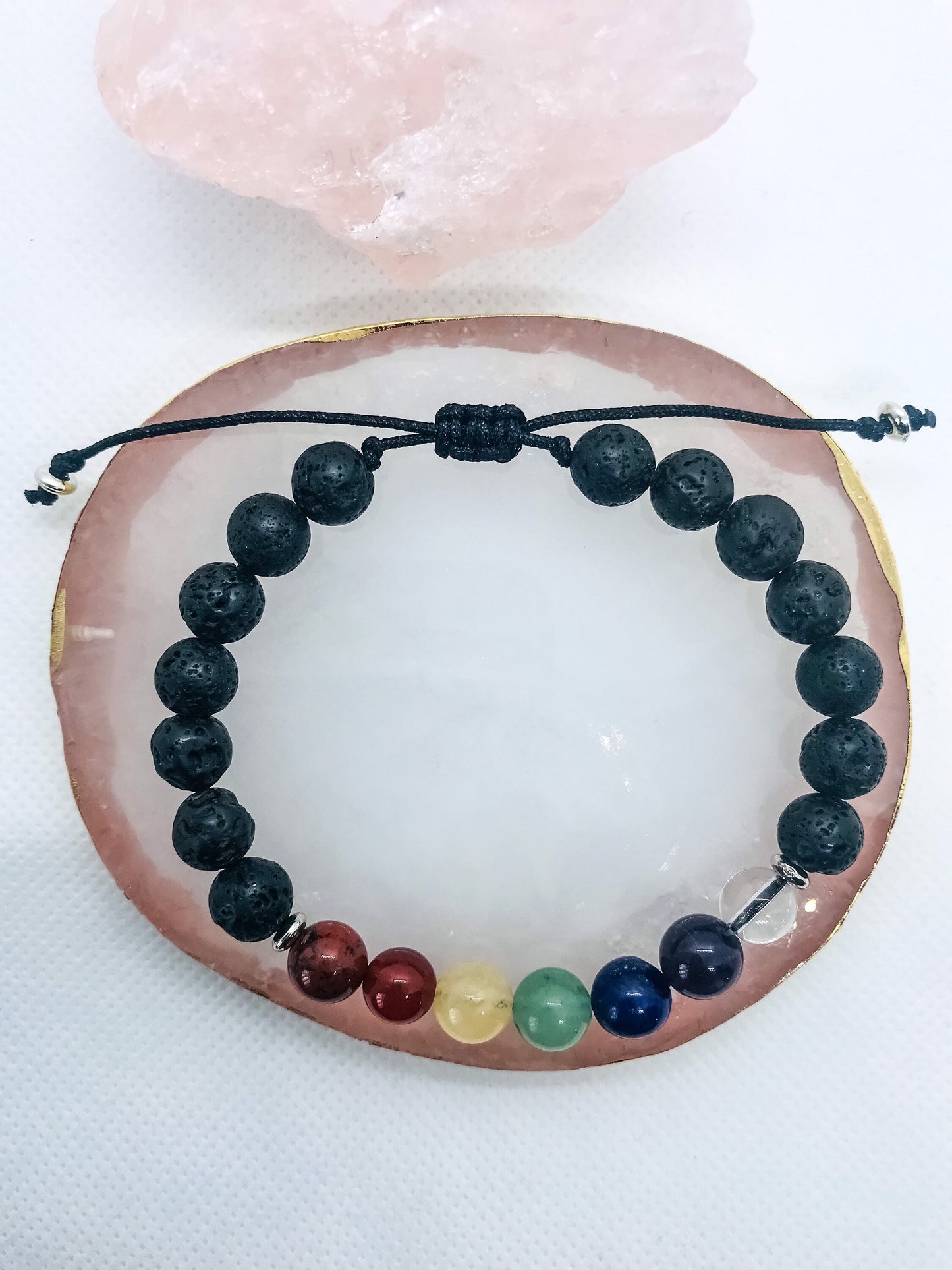 Handmade Chakra Bracelet: Lava Stone Essential Oil Diffuser