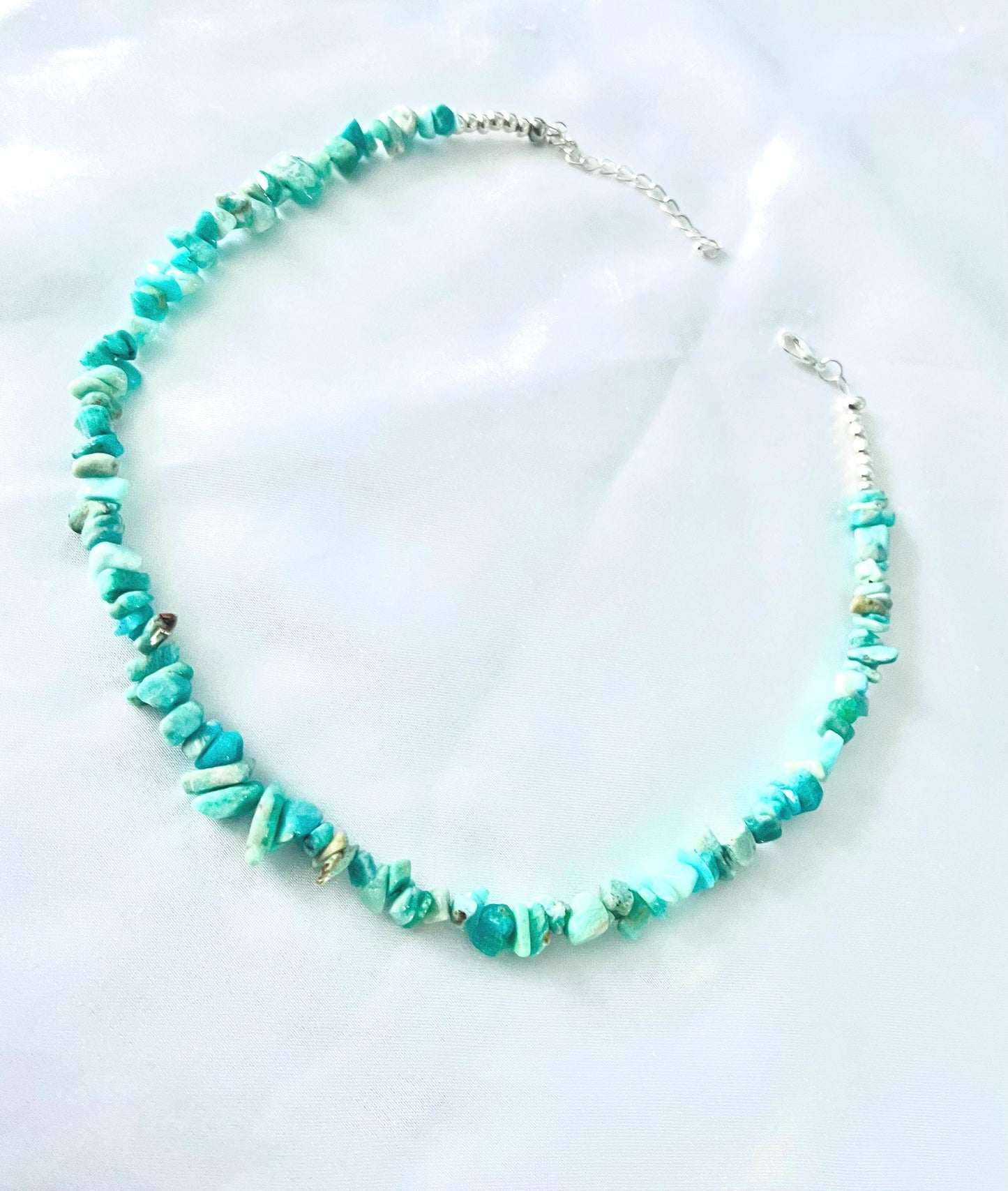 Amazonite Chip Necklace: Boho Crystal Choker