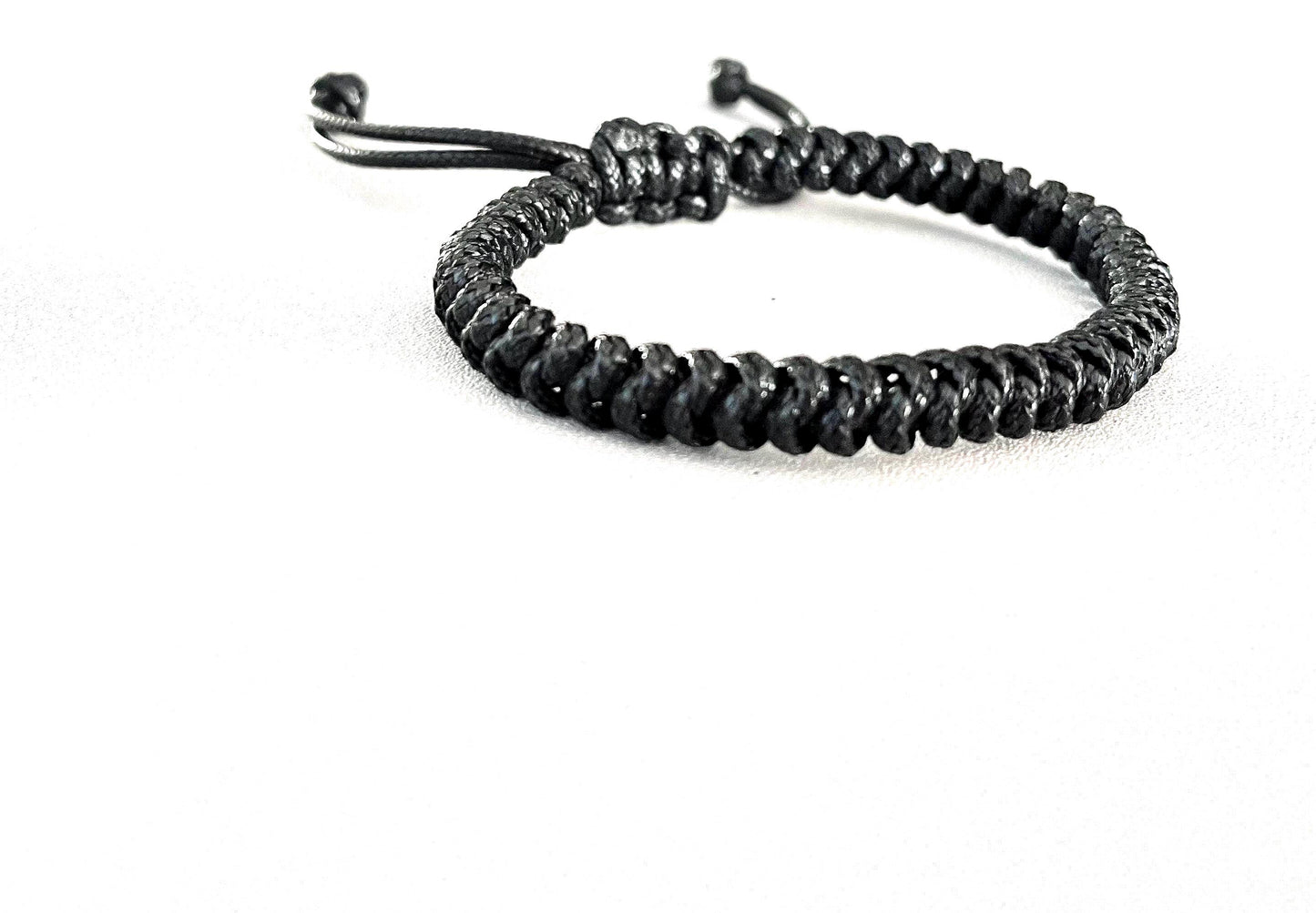 Macrame Snake Knot Bracelet: Adjustable Wax Cord, Boho Friendship Jewelry
